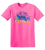 Epic Adult/Youth Peace in Ukraine Sunflower Cotton Graphic T-Shirts