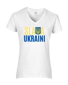Epic Ladies Slava Ukraini Glory Peace Ukraine V-Neck Graphic T-Shirts