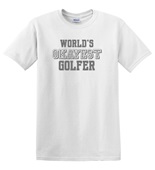 Epic Adult/Youth World's Okayest Golfer Golf Cotton Graphic T-Shirts