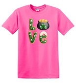 Epic Adult/Youth LOVE Happy Saint Patrick's Day Pot Gold Cotton Graphic T-Shirts