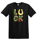 Epic Adult/Youth LUCK Happy Saint Patrick's Day Gold Cotton Graphic T-Shirts
