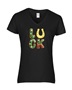 Epic Ladies LUCK Happy Saint Patrick's Day Gold V-Neck Graphic T-Shirts