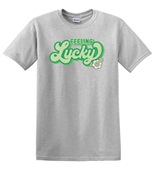 Epic Adult/Youth Feeling Lucky Saint Patrick's Day Clover Cotton Graphic T-Shirts