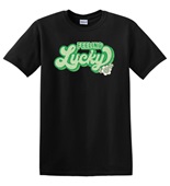 Epic Adult/Youth Feeling Lucky Saint Patrick's Day Clover Cotton Graphic T-Shirts