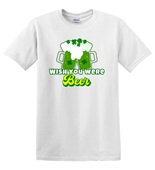 Epic Adult/Youth Wish You Were Beer Funny St. Patty's Day Cotton Graphic T-Shirts
