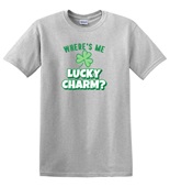 Epic Adult/Youth Where's Me Lucky Charm Shamrock Clover Cotton Graphic T-Shirts