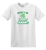 Epic Adult/Youth Where's Me Lucky Charm Shamrock Clover Cotton Graphic T-Shirts