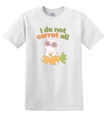 Epic Adult/Youth I Do Not Carrot All Easter Bunny Peace Cotton Graphic T-Shirts