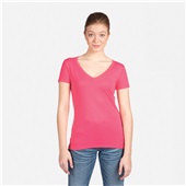 Next Level Ideal V-Neck T-Shirt 1540 HOT PINK Primary