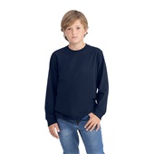 Next Level Youth Cotton Long Sleeve T-Shirt 3311 MIDNIGHT NAVY Primary
