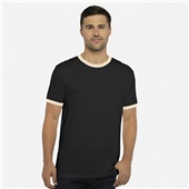 Next Level Unisex Cotton Ringer Tee 3604 BLACK/NATURAL Primary
