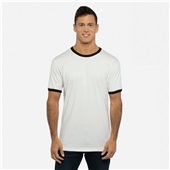 Next Level Unisex Cotton Ringer Tee 3604 WHITE/BLACK Primary