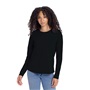 Next Level Women's Cotton Relaxed Long Sleeve T-Shirt 3911 BLACK Primary