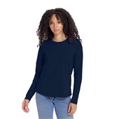 Next Level Women's Cotton Relaxed Long Sleeve T-Shirt 3911 MIDNIGHT NAVY Primary