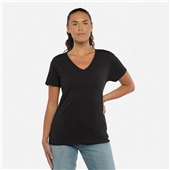 Next Level Women's Cotton V-Neck T-Shirt 3940 BLACK Primary