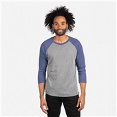 Next Level Unisex Tri-Blend 3/4 Raglan T-Shirt 6051 VINTAGE ROYAL/PREMIUM HEATHER Primary