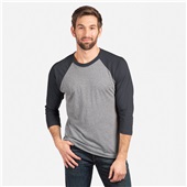 Next Level Unisex Tri-Blend 3/4 Raglan T-Shirt 6051 VINTAGE NAVY/PREMIUM HEATHER Primary