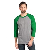 Next Level Unisex Tri-Blend 3/4 Raglan T-Shirt 6051 ENVY/PREMIUM HEATHER Primary