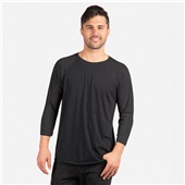 Next Level Unisex Tri-Blend 3/4 Raglan T-Shirt 6051 VINTAGE BLACK/VINTAGE BLACK Primary