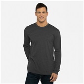 Next Level Unisex Sueded Long Sleeve T-Shirt 6411 HEATHER CHARCOAL Primary