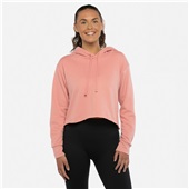 Next Level Laguna Sueded Raw Edge Crop Hoodie 9384