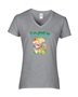 Epic Ladies I'm Just So Eggstra Lamb Eggs Easter V-Neck Graphic T-Shirts