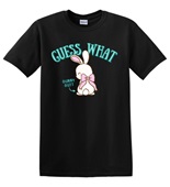 Epic Adult/Youth Guess What Bunny Butt Funny Easter Cotton Graphic T-Shirts