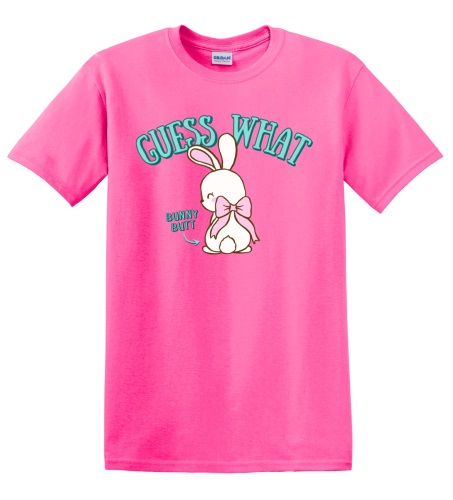 Epic Adult/Youth Guess What Bunny Butt Funny Easter Cotton Graphic T-Shirts. Free shipping.  Some exclusions apply.