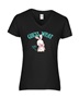 Epic Ladies Guess What Bunny Butt Funny Easter V-Neck Graphic T-Shirts