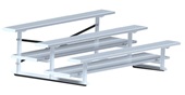 3 Row 7.5' Bleacher Preferred Double Foot Plank All Aluminum BLDP-375AL