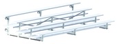 4 Row 15' Bleacher Preferred Double Foot Plank Tip & Roll BLDP-4TRG