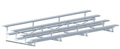 4 Row 21' Bleacher Standard Single Foot Plank - Aluminum/Steel Under Structure BLCH-421