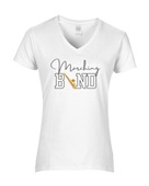 Epic Ladies Marching Band Saxophone V-Neck Graphic T-Shirts