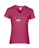 Epic Ladies Marching Band Color Guard Dance Flags V-Neck Graphic T-Shirts