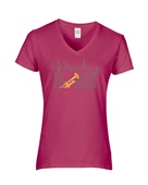 Epic Ladies Marching Band Trumpet Brass Horn V-Neck Graphic T-Shirts