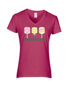 Epic Ladies Pickleball Ya'll Cute Paddles Bow Daisy V-Neck Graphic T-Shirts