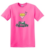 Epic Adult/Youth Dink Responsibly Pickleball Martini Bow Cotton Graphic T-Shirts
