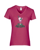 Epic Ladies Dink Responsibly Pickleball Pink Martini V-Neck Graphic T-Shirts