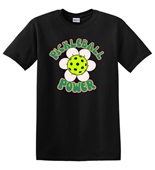 Epic Adult/Youth Pickleball Power Daisy Hippie Retro Cotton Graphic T-Shirts