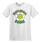 Epic Adult/Youth Pickleball Power Daisy Hippie Retro Cotton Graphic T-Shirts