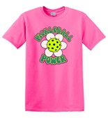 Epic Adult/Youth Pickleball Power Daisy Hippie Retro Cotton Graphic T-Shirts