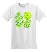 Epic Adult/Youth LOVE Pickleball Dink Paddle Game Cotton Graphic T-Shirts