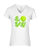 Epic Ladies LOVE Pickleball Dink Paddle Game V-Neck Graphic T-Shirts