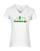 Epic Ladies Pickleball is Life Paddle Ball Game V-Neck Graphic T-Shirts