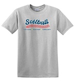 Epic Adult/Youth Softball Laces Hit Hard Run Distress Cotton Graphic T-Shirts