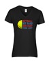 Epic Ladies Softball Hit Hard Run Fast Turn Left V-Neck Graphic T-Shirts