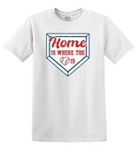 Epic Adult/Youth Home Is Where The Heart Is Baseball Cotton Graphic T-Shirts