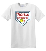 Epic Adult/Youth Home Is Where The Heart Is Softball Cotton Graphic T-Shirts