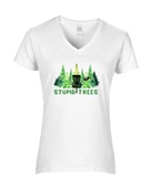 Epic Ladies Supid Trees Disc Golf Frisbee V-Neck Graphic T-Shirts
