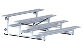 4 Row 7.5' Bleacher Single Foot Plank Tip & Roll BLCH-475TRG